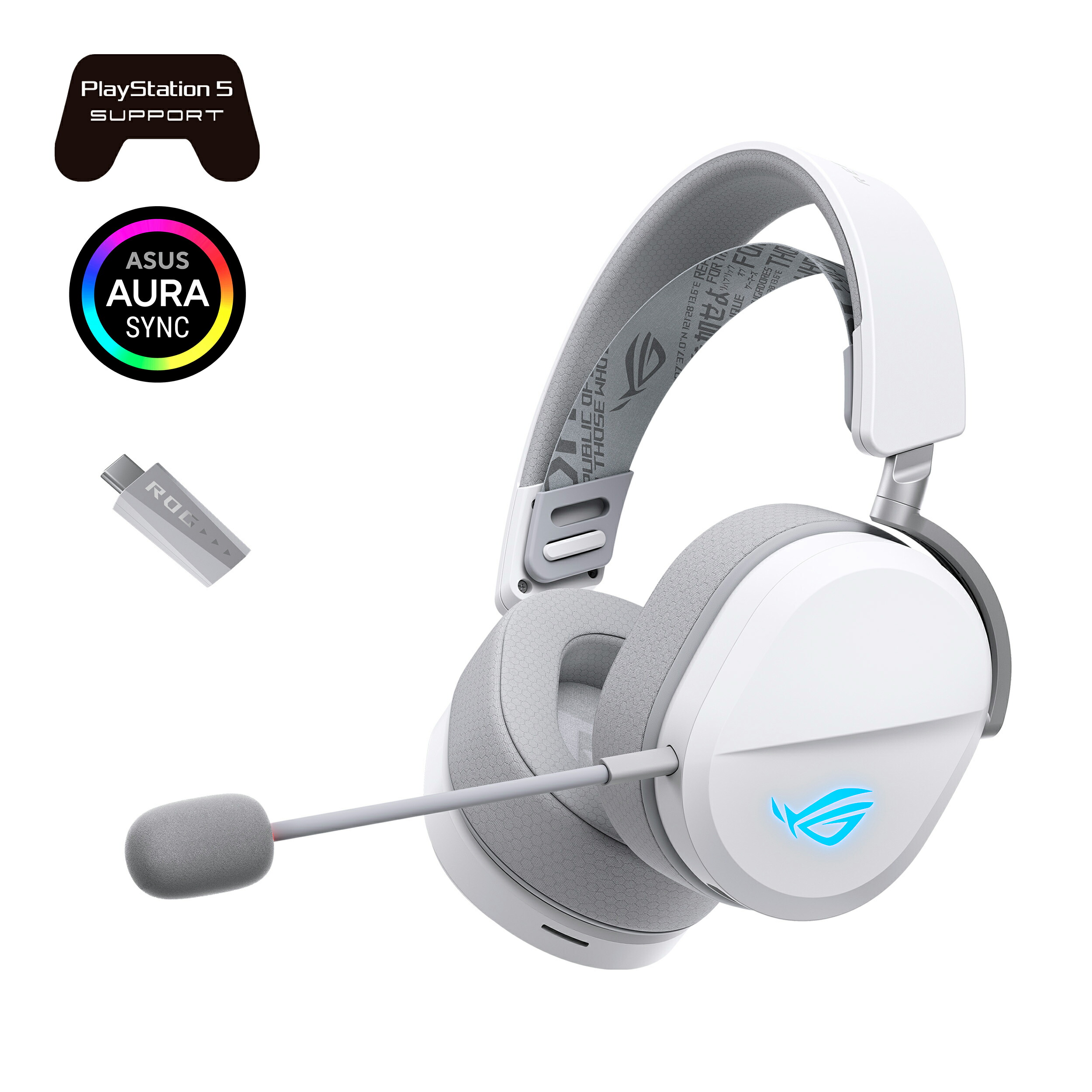 ASUS ROG Pelta ゲーミングヘッドセット/トライモード接続対応/Bluetooth/USB-C有線/高精度ワイヤレスサウンドシグネチャ/10mm広帯域ブームマイク/Nintendo Switch対応/PlayStation 4 & 5対応