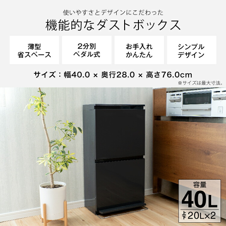 ランキング受賞 ゴミ箱 分別 【限定カラー】 スリム 縦型 2段 おしゃれ 