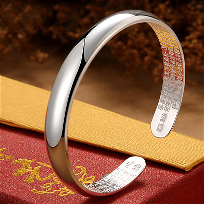 楽天市場】純金 純銀 『 般若心経 腕輪 』 伝統工芸士 泉健一郎作