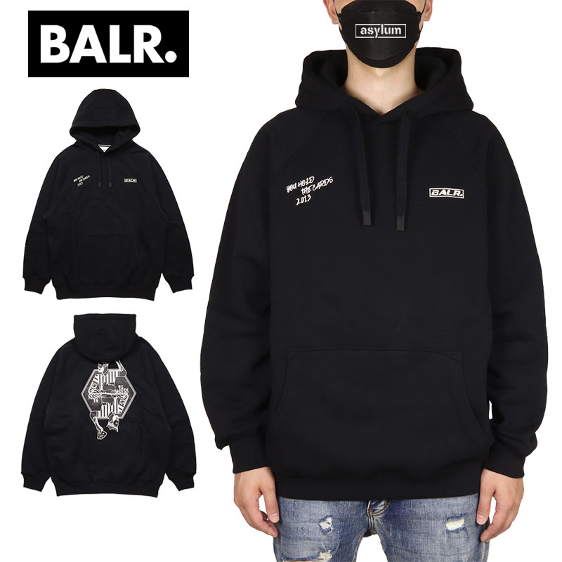 BALR.パーカー黒　B10011 BALR. ボーラー BALR パーカー メンズ B10011 新作 スウェット