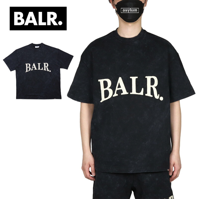 【お買い物マラソン 最大15％OFFクーポン配布】ボーラー Tシャツ BALR. 半袖スウェット 半袖Tシャツ トップス セットアップ 対応 メンズ レディース ブランド 大きいサイズ おしゃれ おすすめ 人気 綿100% 黒 サッカー balr073 ブラック M L XL XXL