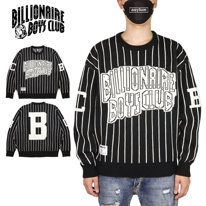 ビリオネアボーイズクラブ スウェーター BILLIONAIRE BOYS CLUB 編み物 メンズ レディース ブランド名 馬鹿でかい大きさ 今めかしい おすすめ 一般受け 黒 bbc24aw001 黒いこと M L XL