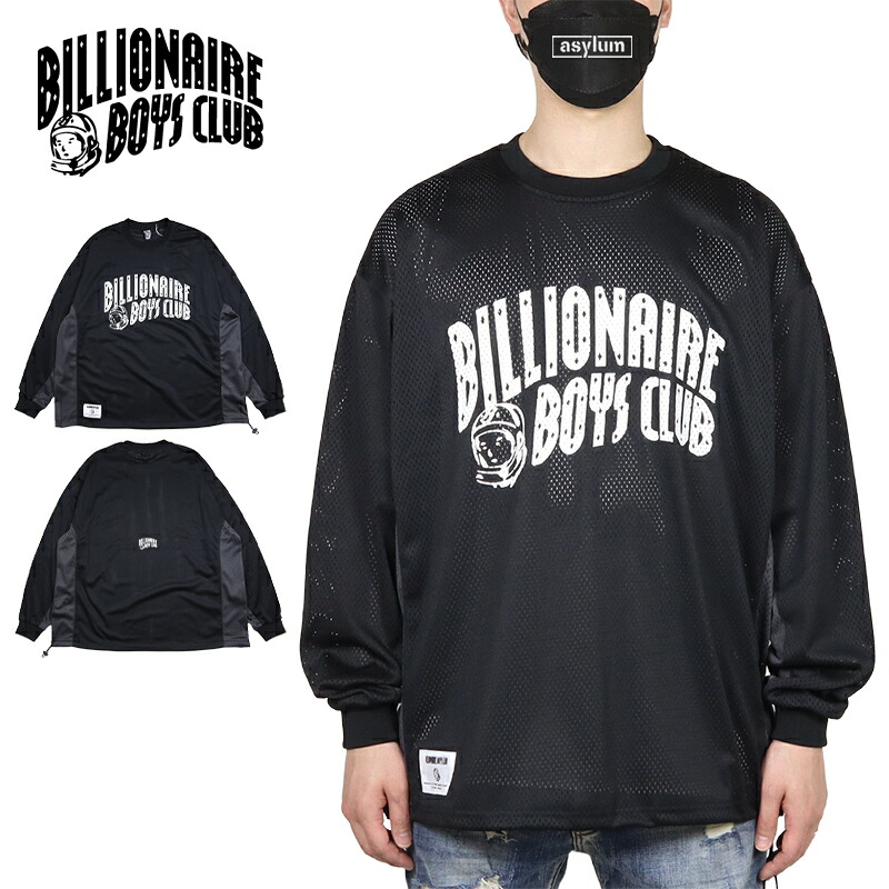 ビリオネアボーイズクラブ ロンT BILLIONAIRE BOYS CLUB Tシャツ 長袖Tシャツ トップス メッシュ メンズ レディース ブランド 大きいサイズ おしゃれ おすすめ 人気 黒 ストリート bbc26ss005 M L