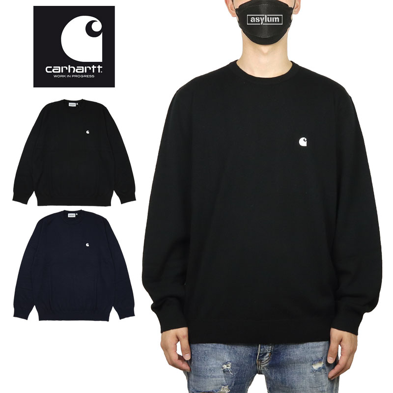 【P5倍】【MAX88%OFF♪誕生祭SALE 最大20％OFFクーポン配布】カーハート WIP セーター CARHARTT WIP ニット ワークインプログレス シンプル ワンポイント ロゴ 刺繍 メンズ レディース ブランド 大きいサイズ おしゃれ おすすめ 人気 黒 carhartt097 S M L XL