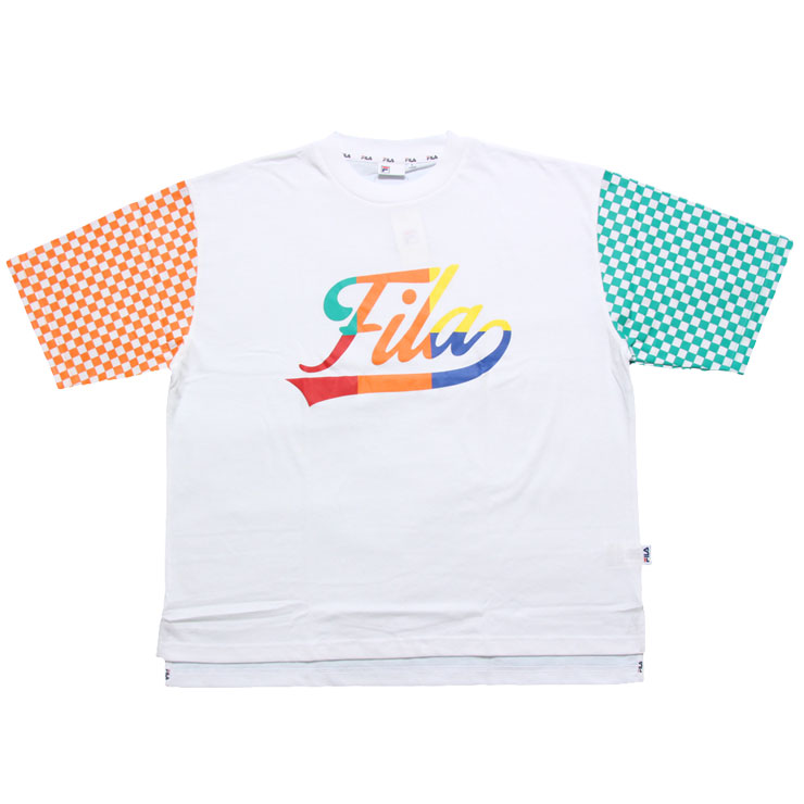 white and gold fila shirt