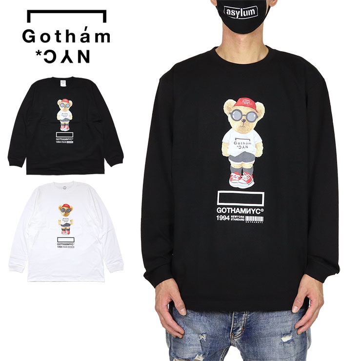 ゴッサム エヌワイシー ロンt Gotham Nyc ゴッサムnyc Tシャツ 長袖tシャツ メンズ レディース ブランド 大きいサイズ 人気 おしゃれ おすすめ 黒 白 Nycbear Lts Gn853 ブラック ホワイト M L Xl Thetechbulletin Com