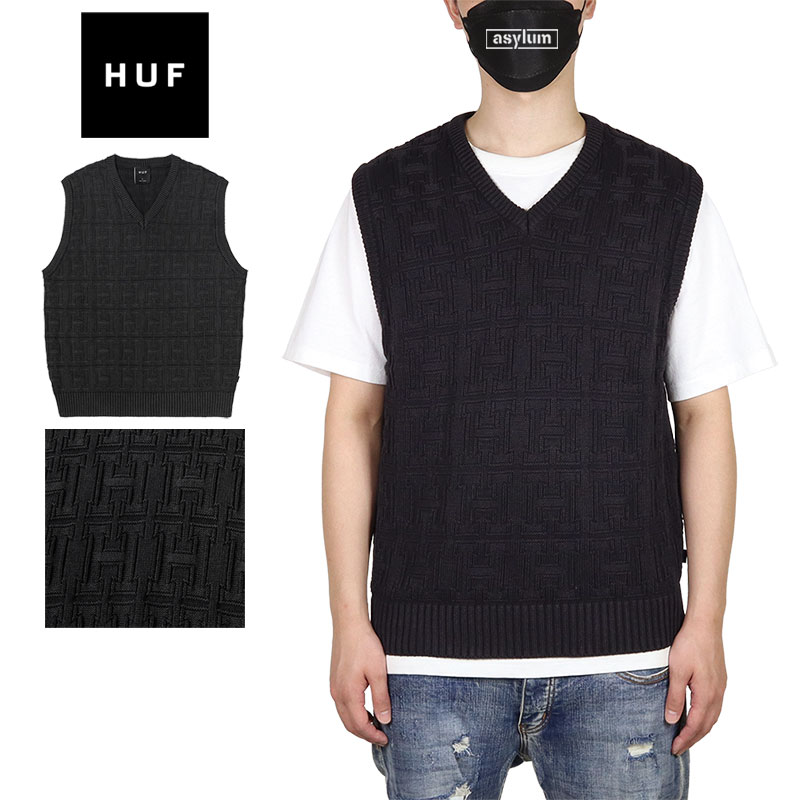 HUF ベスト ハフ ニット メンズ レディース ブランド 大きいサイズ おしゃれ おすすめ 人気 黒 スケボー スケーター ストリート huf24aw019 ブラック M L XL 12,887円