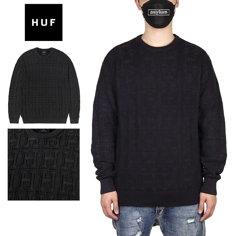 楽天市場】ハフ セーター HUF LUCKY CREWNECK SWEATER メンズ ブラック