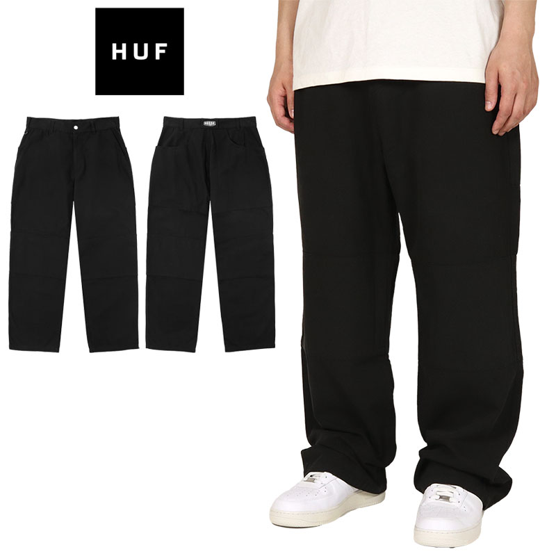 HUF ズボン下 ハフ 広広としたズボン下 クライミングズボン下 太め ゆったり メンズ ブランド名 気が大きい大きさ 今めかしい おすすめ 一般受け スケボー スケーター 表どおり 黒 huf24ss026 黒いこと 30 32 34 36