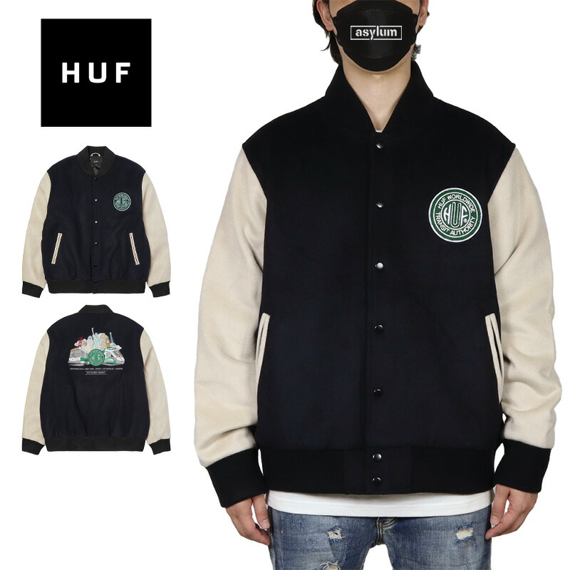 HUF スタジャン 楽天市場】ハフ HUF ジャケット メンズ シェルパ バーシティー