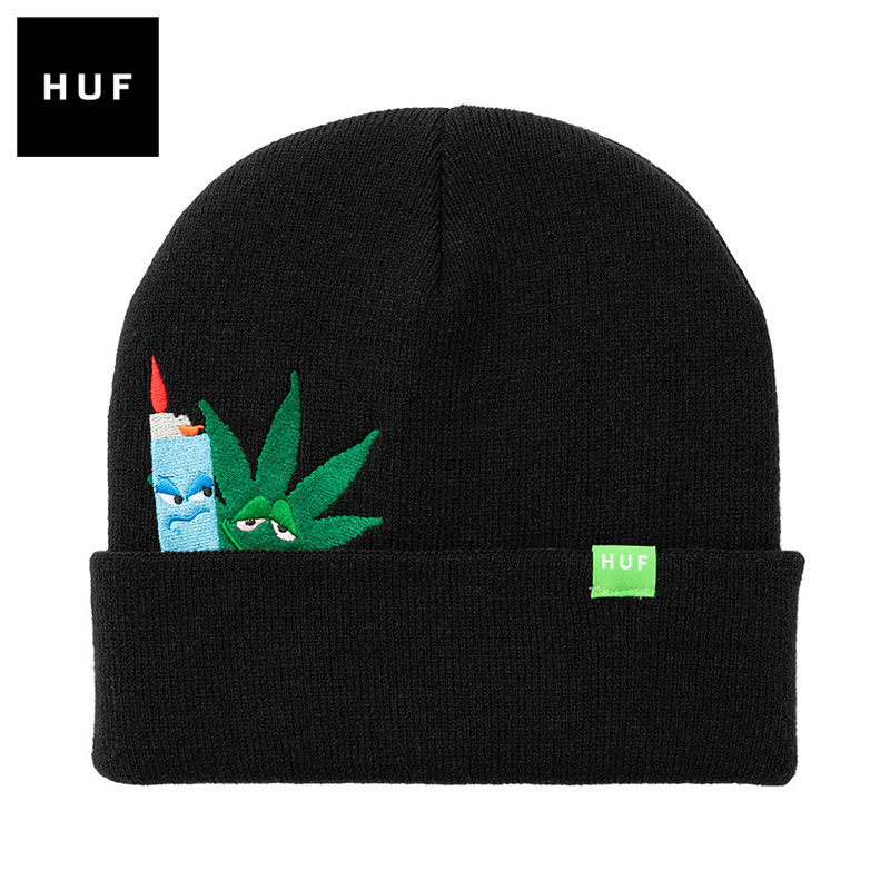 ハフ ニットキャップ Huf ビーニー ニット帽 メンズ レディース ブランド 大きいサイズ 大きめ おしゃれ おすすめ 人気 黒 冬 Huf22aw011 ブラック 新作グッ