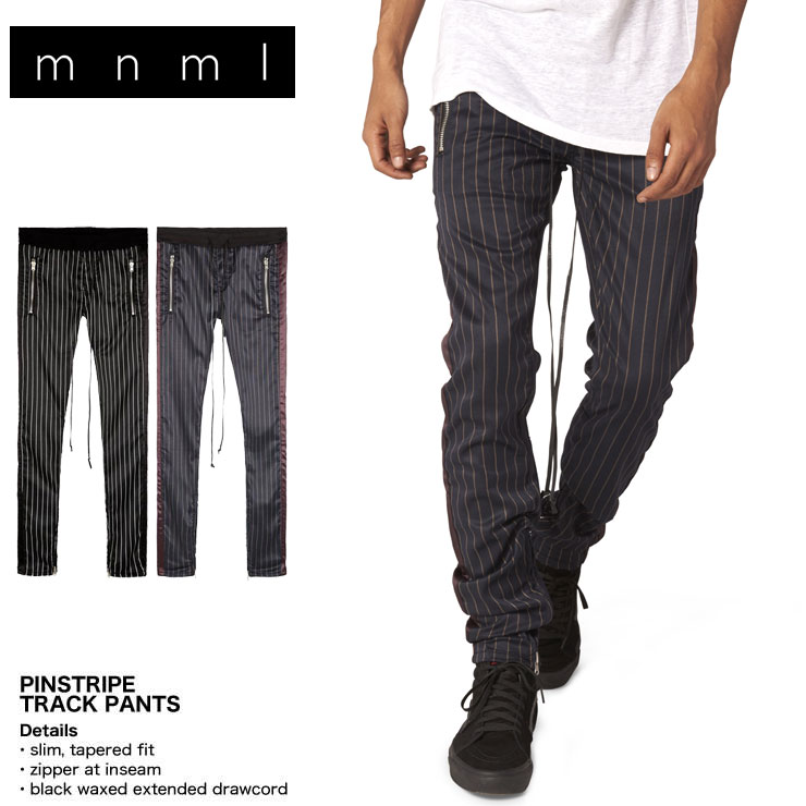 pinstripe track pants