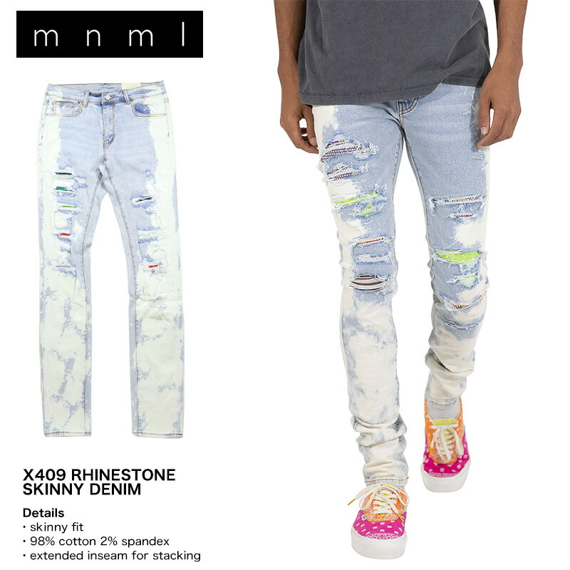 楽天市場】mnml デニムパンツ ミニマル スキニーデニム スキニーパンツ