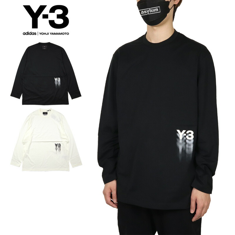 Y-3 Tシャツ　長袖Tシャツ メンズ　オフホワイト LS TEE Y-3│Y-3 ワイスリー