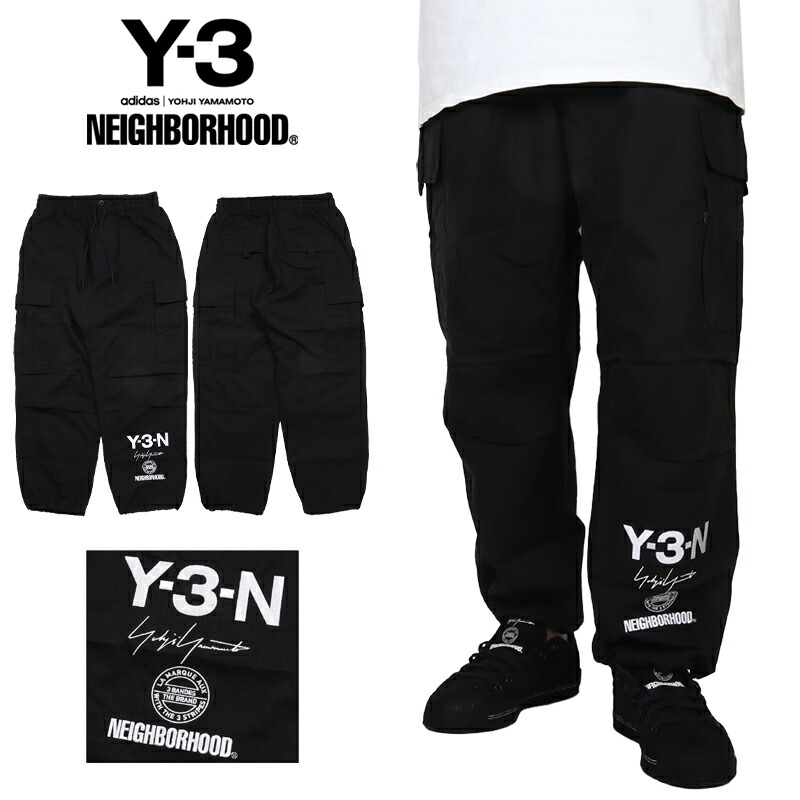 Y-3 パンツ ワイスリー NEIGHBORHOOD ネイバーフッド コラボ カーゴパンツ ワイドパンツ ワークパンツ メンズ ブランド 大きいサイズ おしゃれ おすすめ 人気 黒 y3138 ブラック S M L