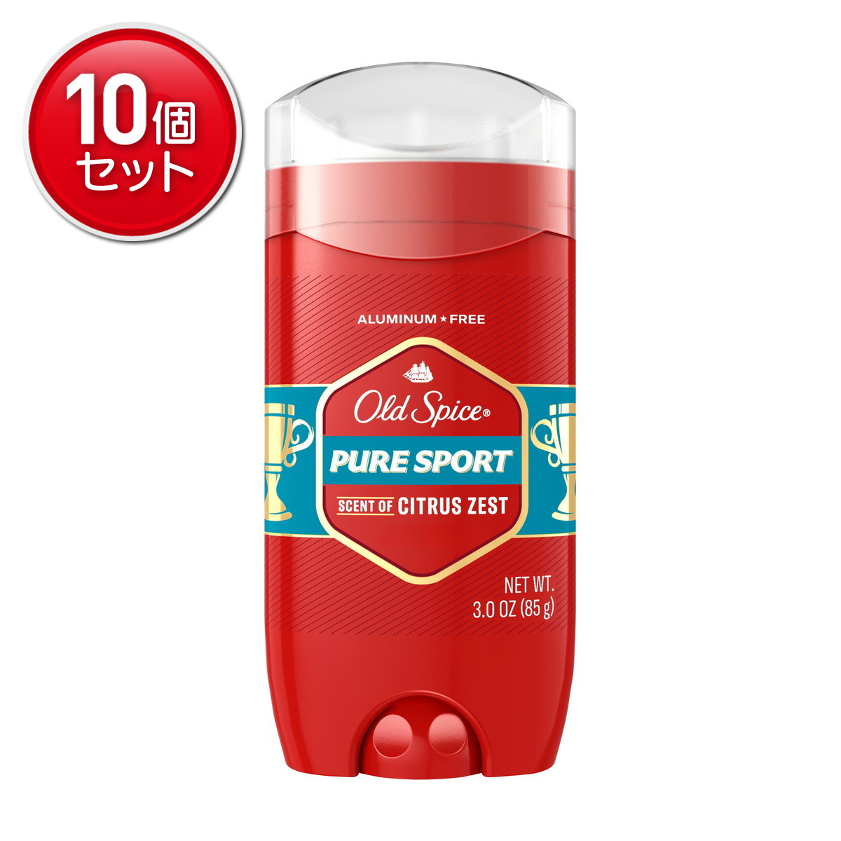 【最安挑戦！まとめ買い&times;10点セット】P&G オールドスパイス フレグランスバー レッドコレクション ピュアスポーツ 85g｜姫路流通センター