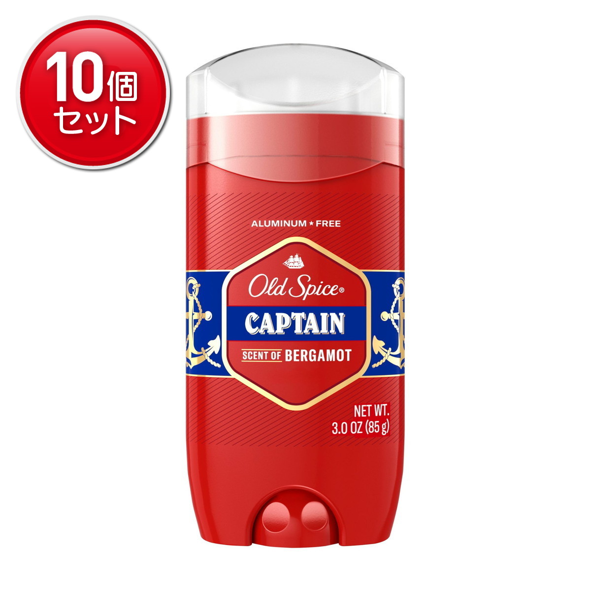 【最安挑戦！まとめ買い×10点セット】P&G オールドスパイス フレグランスバー レッドコレクション キャプテン 85g
