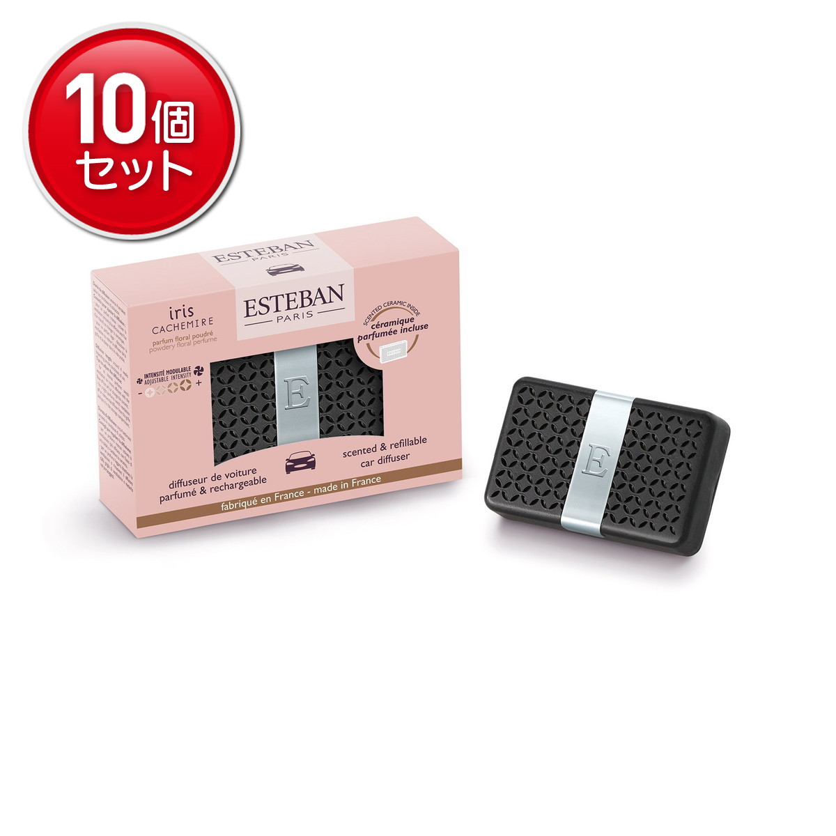 【最安挑戦!まとめ買い×10点セット】日本香堂 ESTEBAN エステバン イリスカシミア カーフレグランス 車用ディフューザー