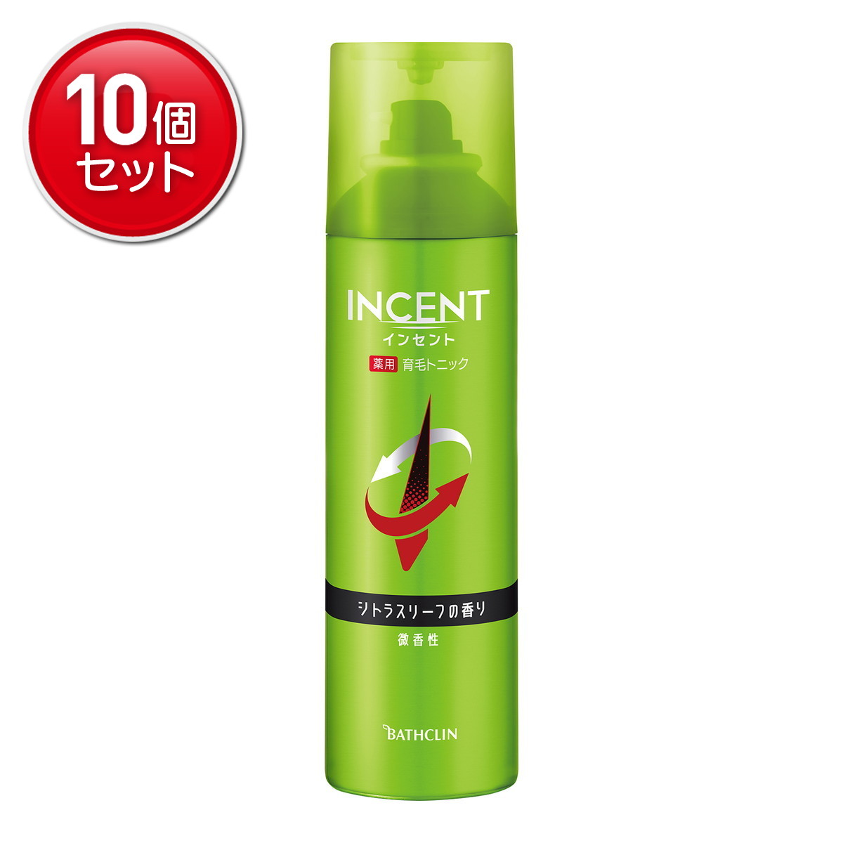 【最安挑戦！まとめ買い×10点セット】バスクリン INCENT インセント 薬用 育毛トニック 微香性 190g