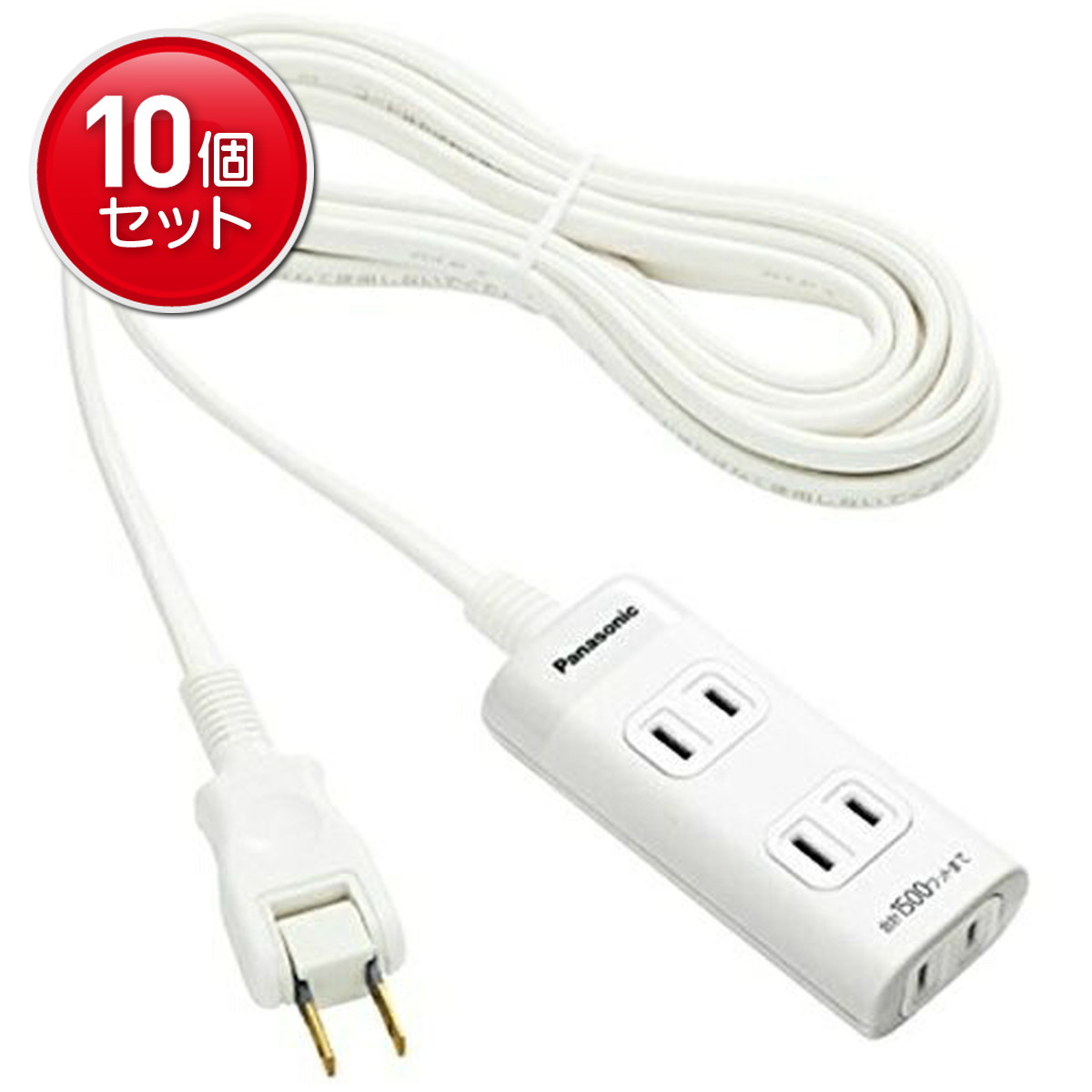 【最安挑戦！まとめ買い×10点セット】WHA2433WP ザ・タップQ ホワイト 3M (4549077306548)