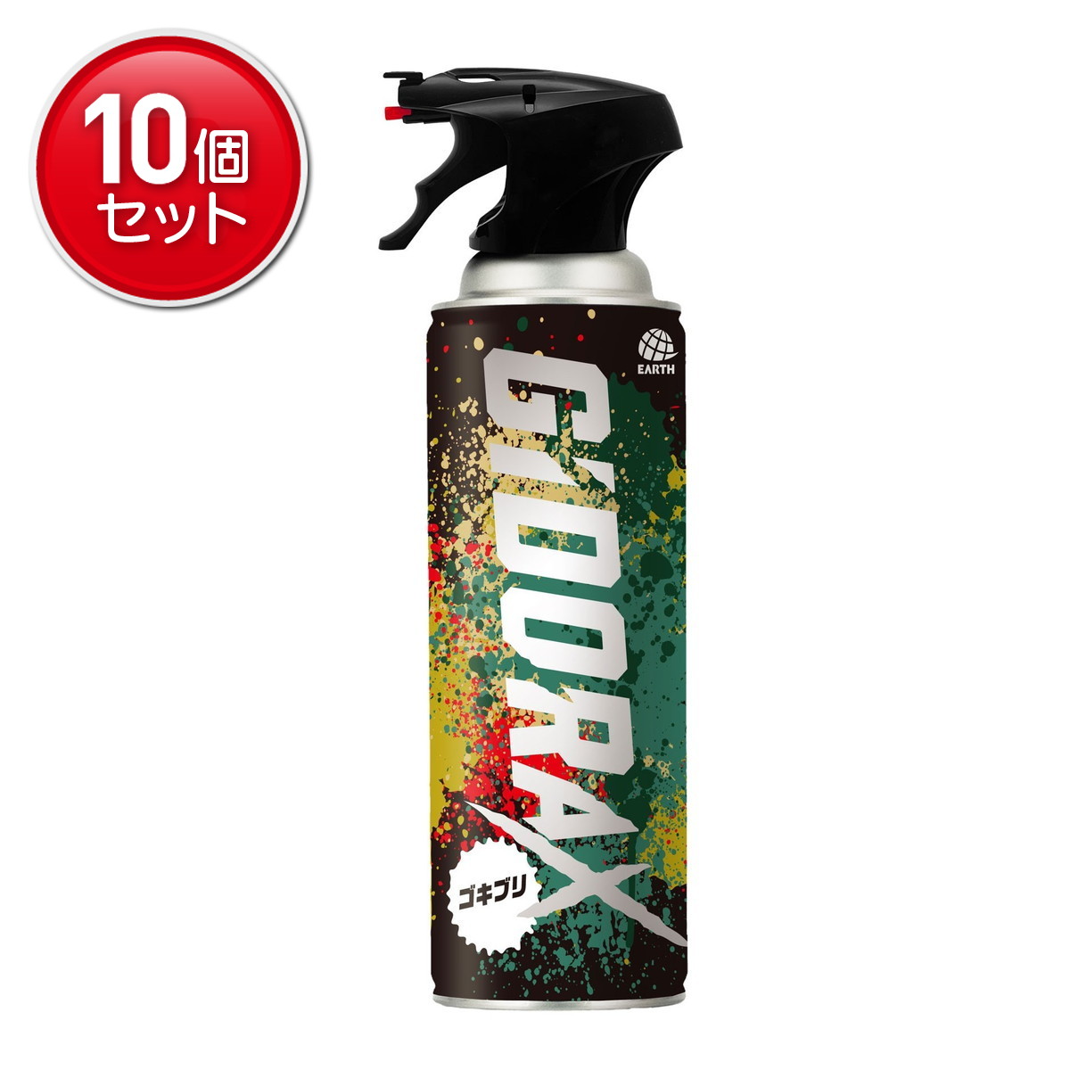 【最安挑戦！まとめ買い×10点セット】アース製薬 GiDORAX ギドラクス ゴキブリ用スプレー 480mL ゴキブリ駆除