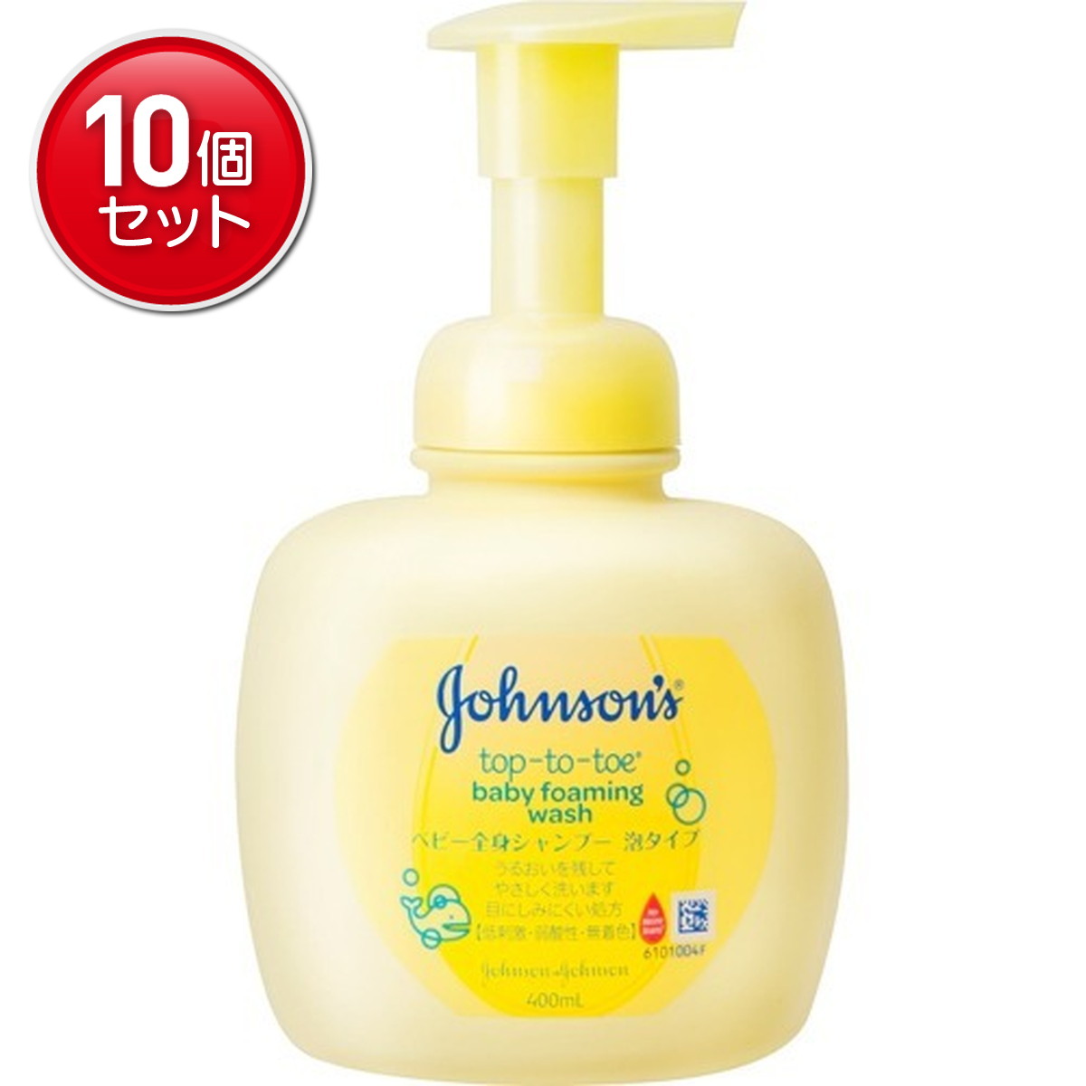 【最安挑戦！まとめ買い×10点セット】ジョンソン ベビー全身シャンプー 泡タイプ 本体 400ml ( ジョンソン・ベビー johnoson´s baby ) ( 4901730077576 )