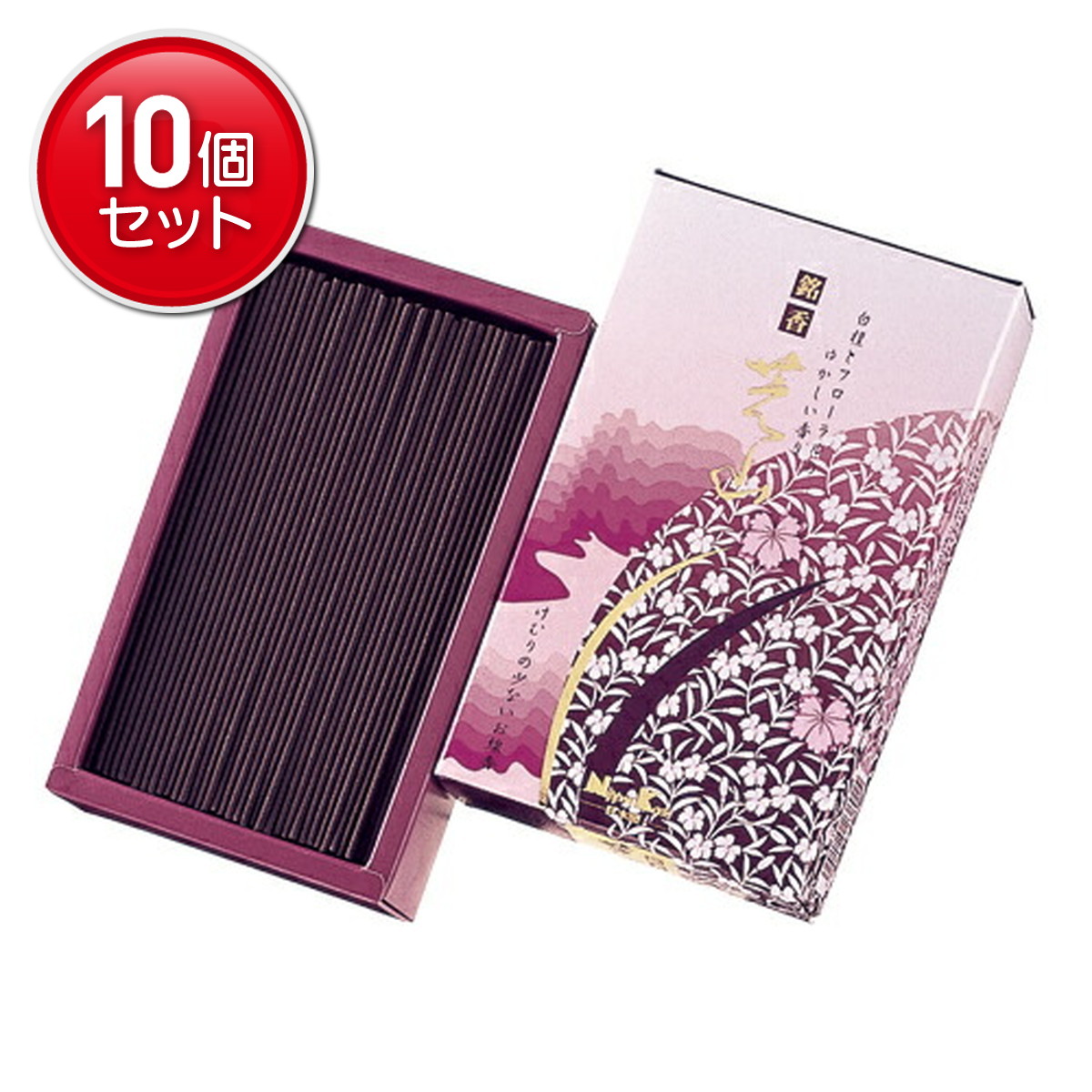 【最安挑戦！まとめ買い&times;10点セット】お線香 「 銘香 芝山 バラ詰 」 　(4902125238015)｜姫路流通センター 8,990円