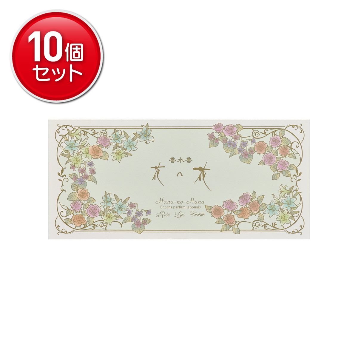 【最安挑戦！まとめ買い×10点セット】日本香堂 花の花 セレクション VОL1 香水香 30本入