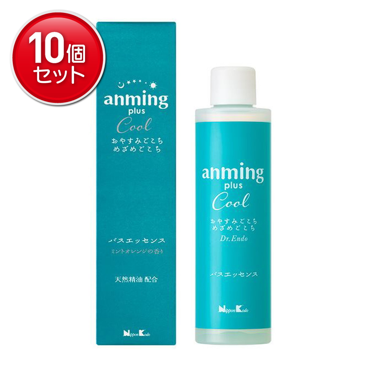 【最安挑戦！まとめ買い×10点セット】日本香堂 アンミング クール anming cool バスエッセンス 200ml