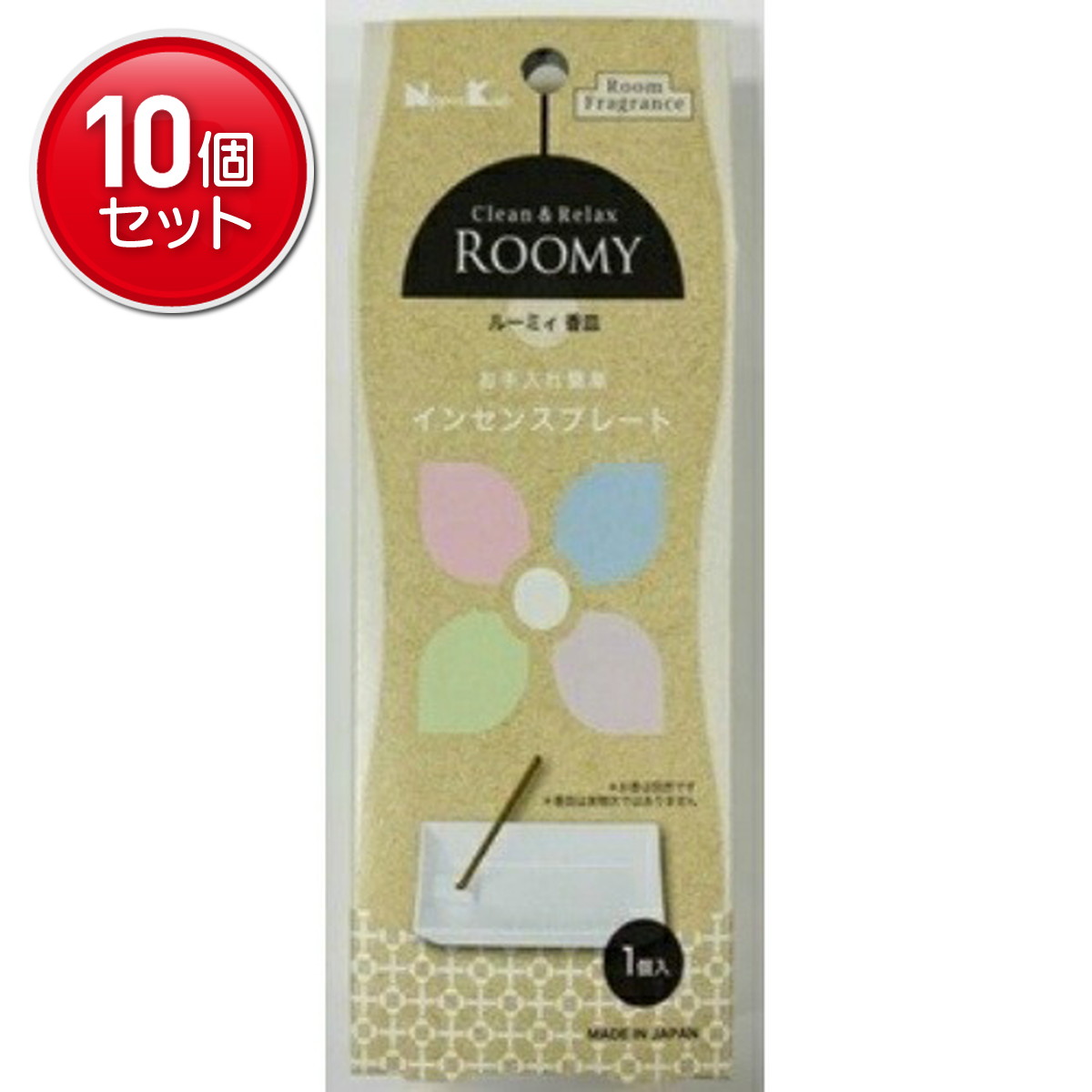 【最安挑戦！まとめ買い×10点セット】日本香堂 ROOMY Clean&Relax インセンスプレート