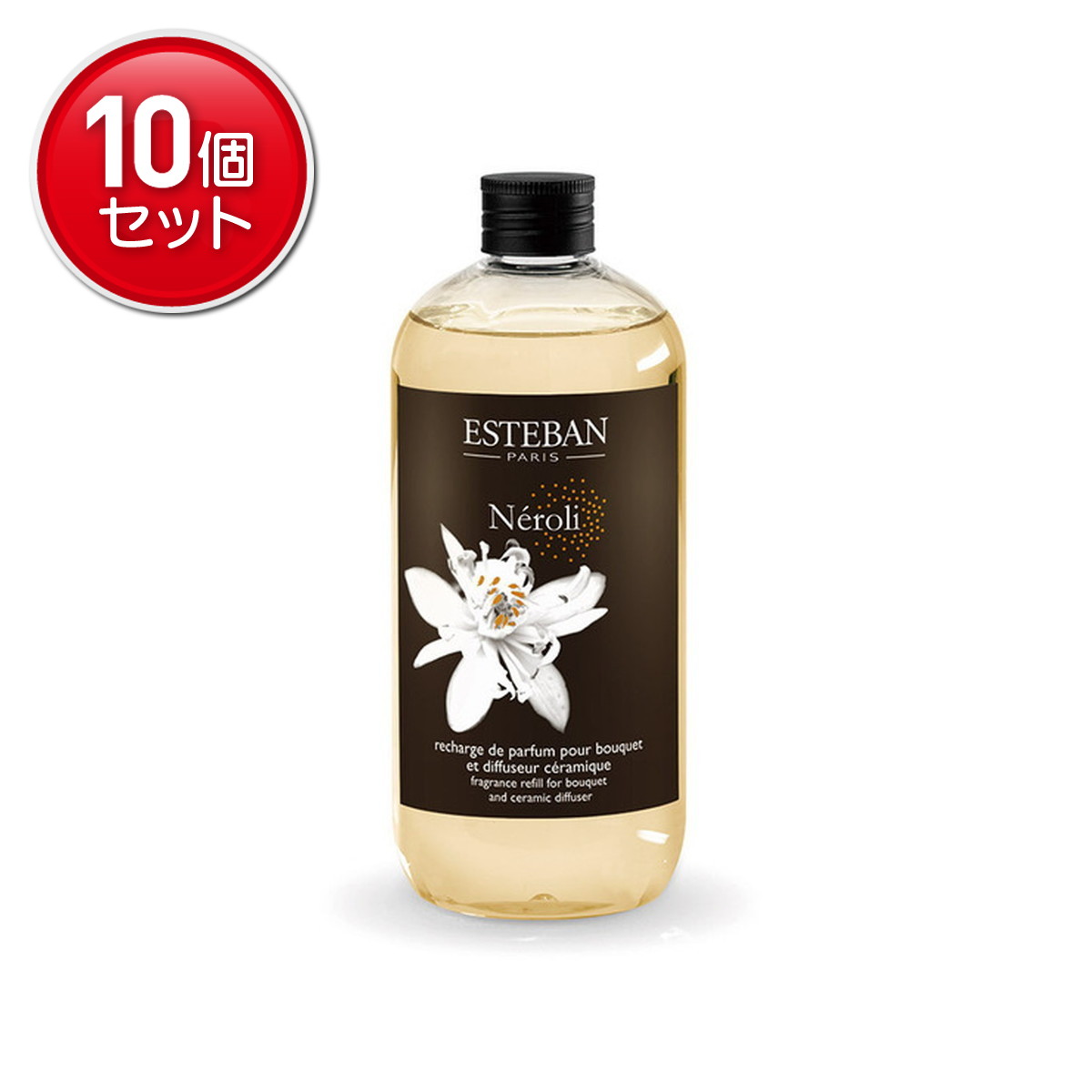 【最安挑戦!まとめ買い×10点セット】日本香堂 エステバン ネロリ フレグランス ホワイトフローラルの香り リフィル 500ml