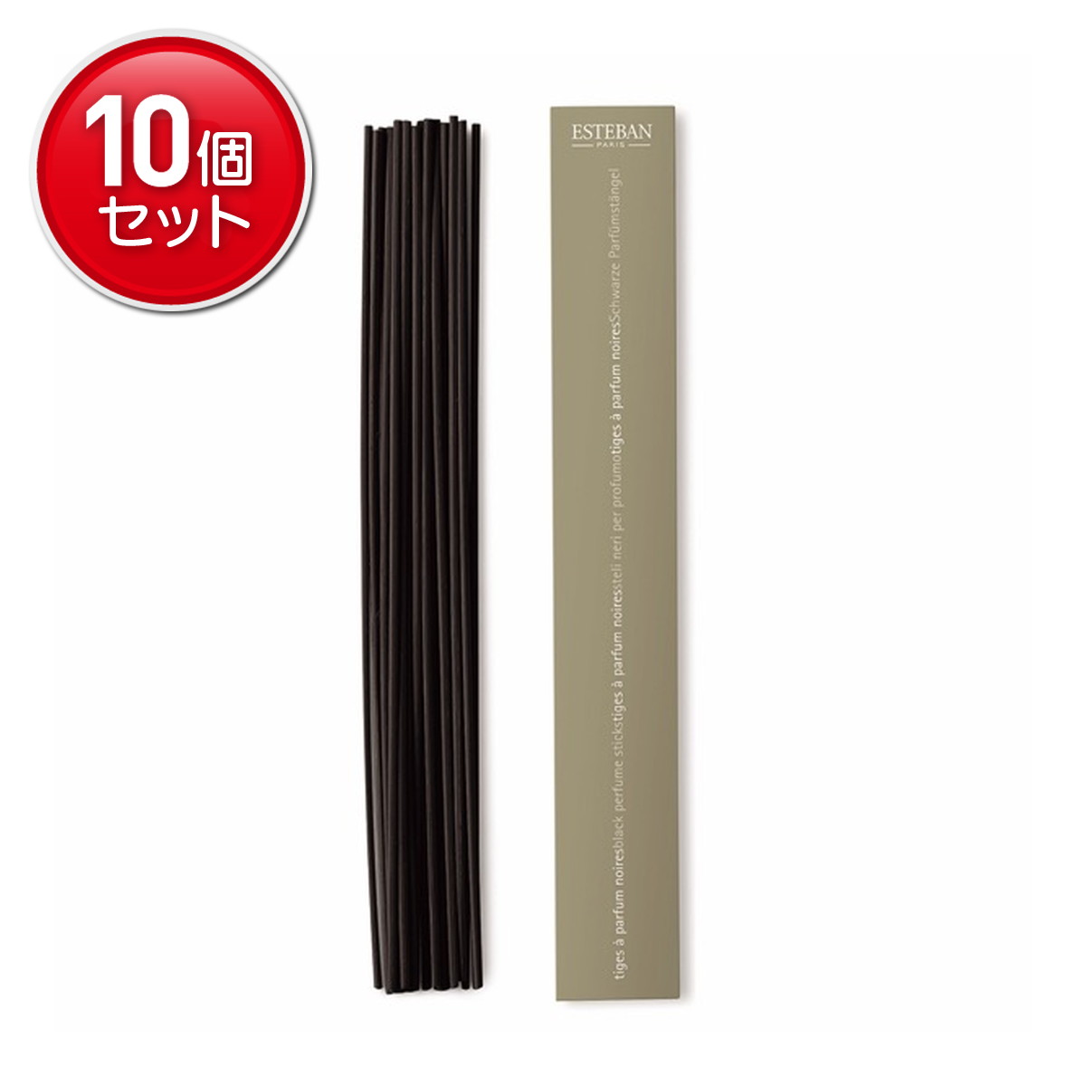 【最安挑戦！まとめ買い×10点セット】日本香堂 黒ラタンスティック リフィル 18本入