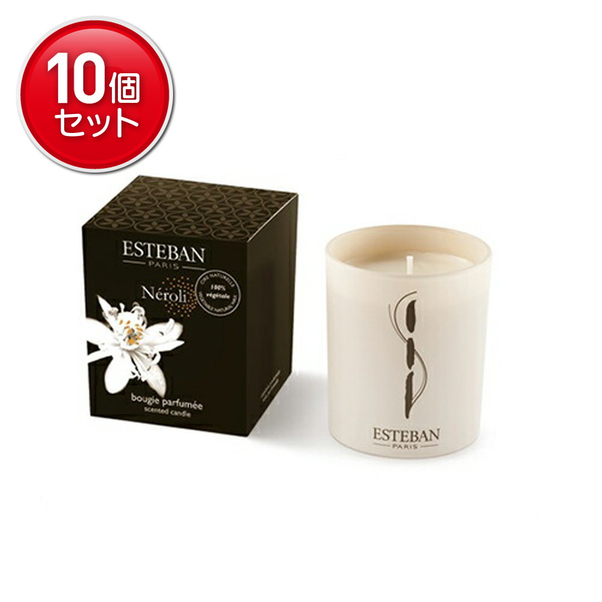 【最安挑戦！まとめ買い×10点セット】ESTEBAN エステバン 「ネロリ フロストキャンドル」　(4902125535695)