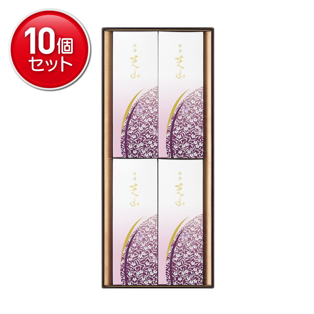 【最安挑戦！まとめ買い×10点セット】日本香堂 銘香 芝山 進物 4箱入 11,674円