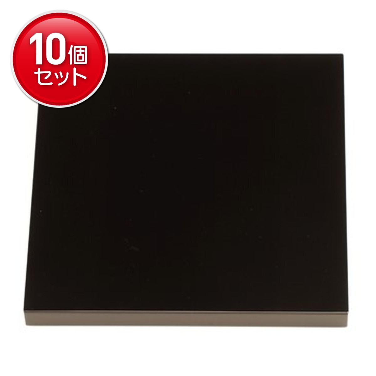 【最安挑戦！まとめ買い×10点セット】日本香堂 黒塗 敷台 6寸