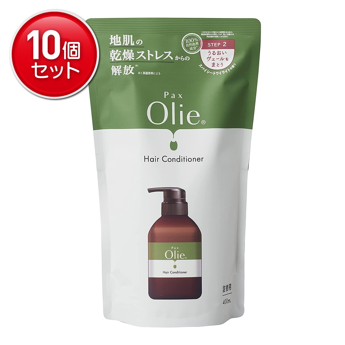 【最安挑戦！まとめ買い×10点セット】太陽油脂 Pax Olie パックス オリー ヘア コンディショナー 詰替用 400ml