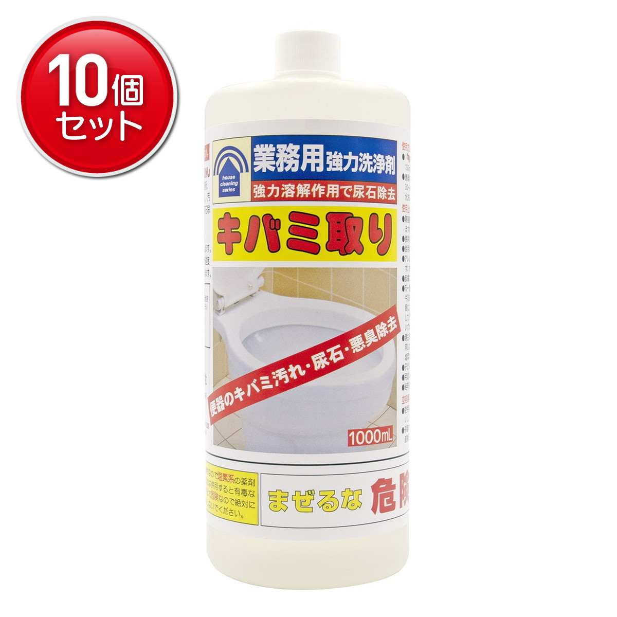 【最安挑戦！まとめ買い×10点セット】トーヤク キバミ取り 1000mL 業務用 強力洗浄剤