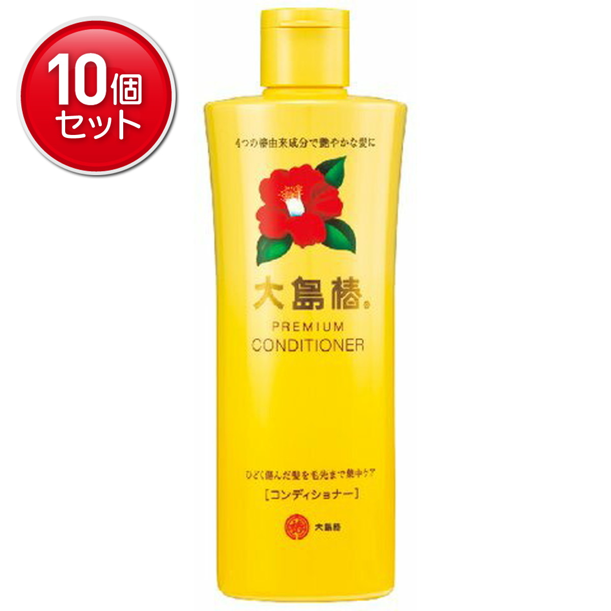 【最安挑戦！まとめ買い×10点セット】大島椿 プレミアムコンディショナー 300ml ( 椿油リンス ) ( 4970170108362 )
