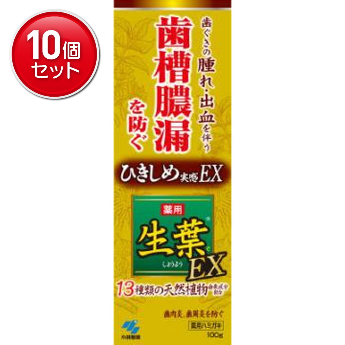 【最安挑戦！まとめ買い×10点セット】小林製薬 生葉EX 100g( 4987072038826 )