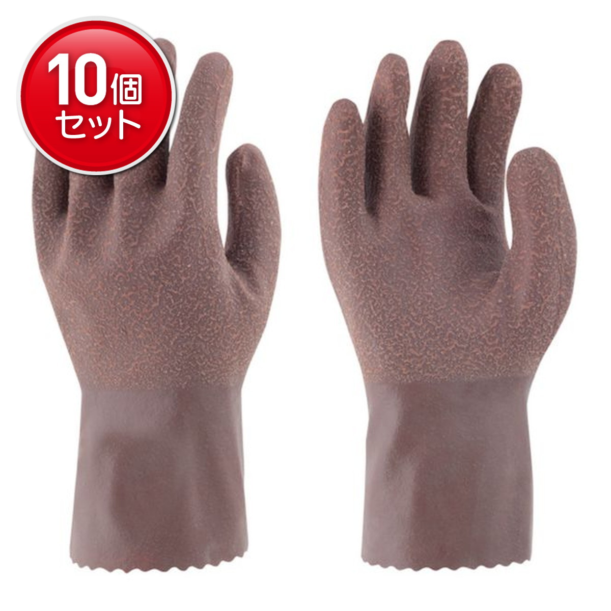 【最安挑戦！まとめ買い×10点セット】東和コーポレーション トワロン 天然ゴム手袋 ジョイハンドZERO 3双組 LL