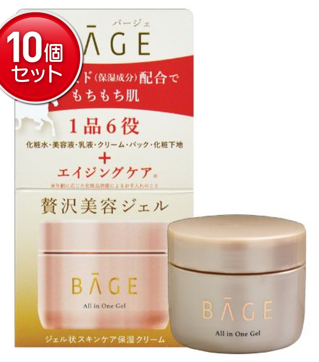 【最安挑戦！まとめ買い&times;10点セット】ジュン・コスメティック　バージェ　ＢＡＧＥ　 オールインワンジェル 80g （ジェル状スキンケア保湿クリーム）( 4964653103647 )※パッケージ変更の場合あり｜姫路流通センター