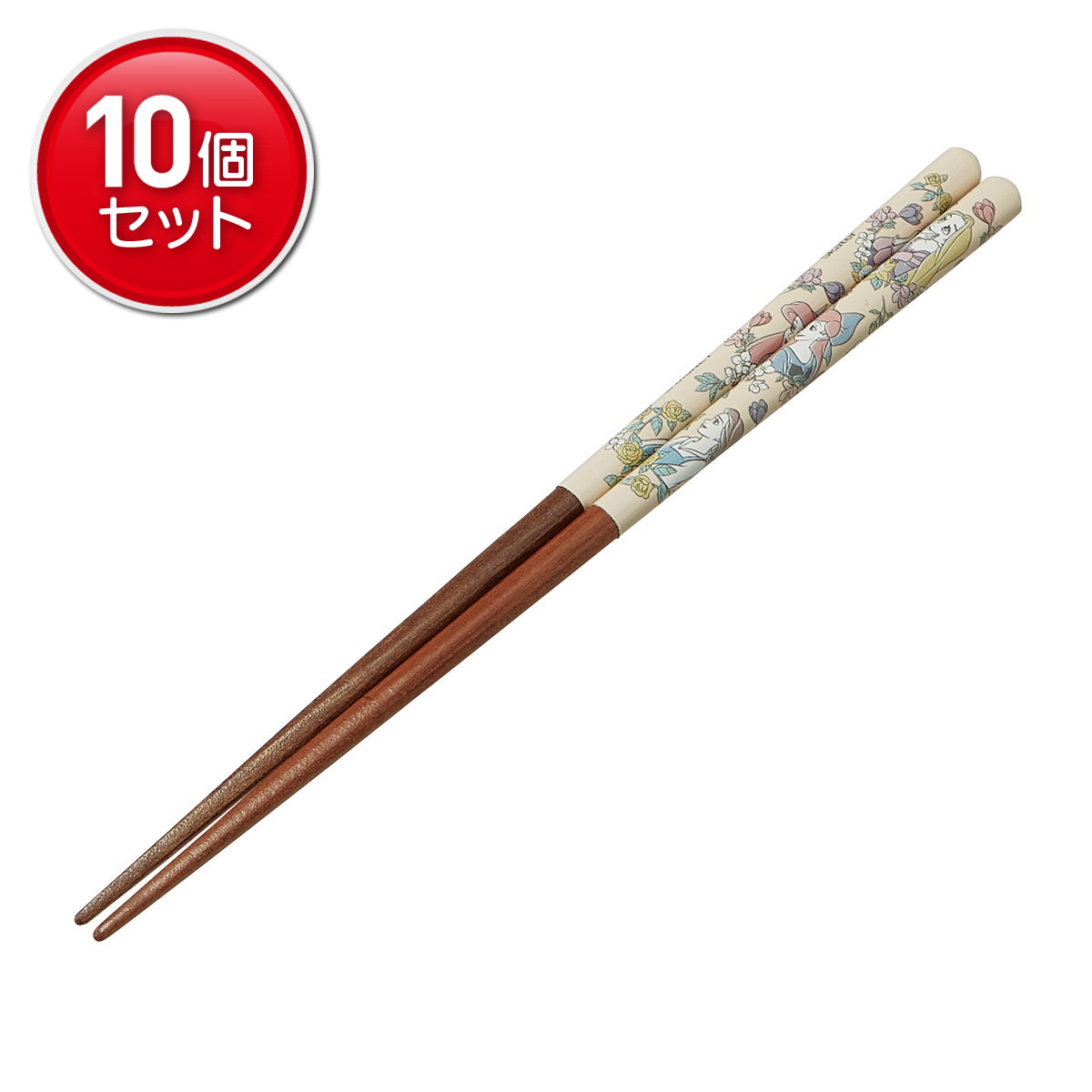 【最安挑戦！まとめ買い×10点セット】スケーター 塗り箸 21cm ボタニカル ディズニープリンセス ANN4SQ