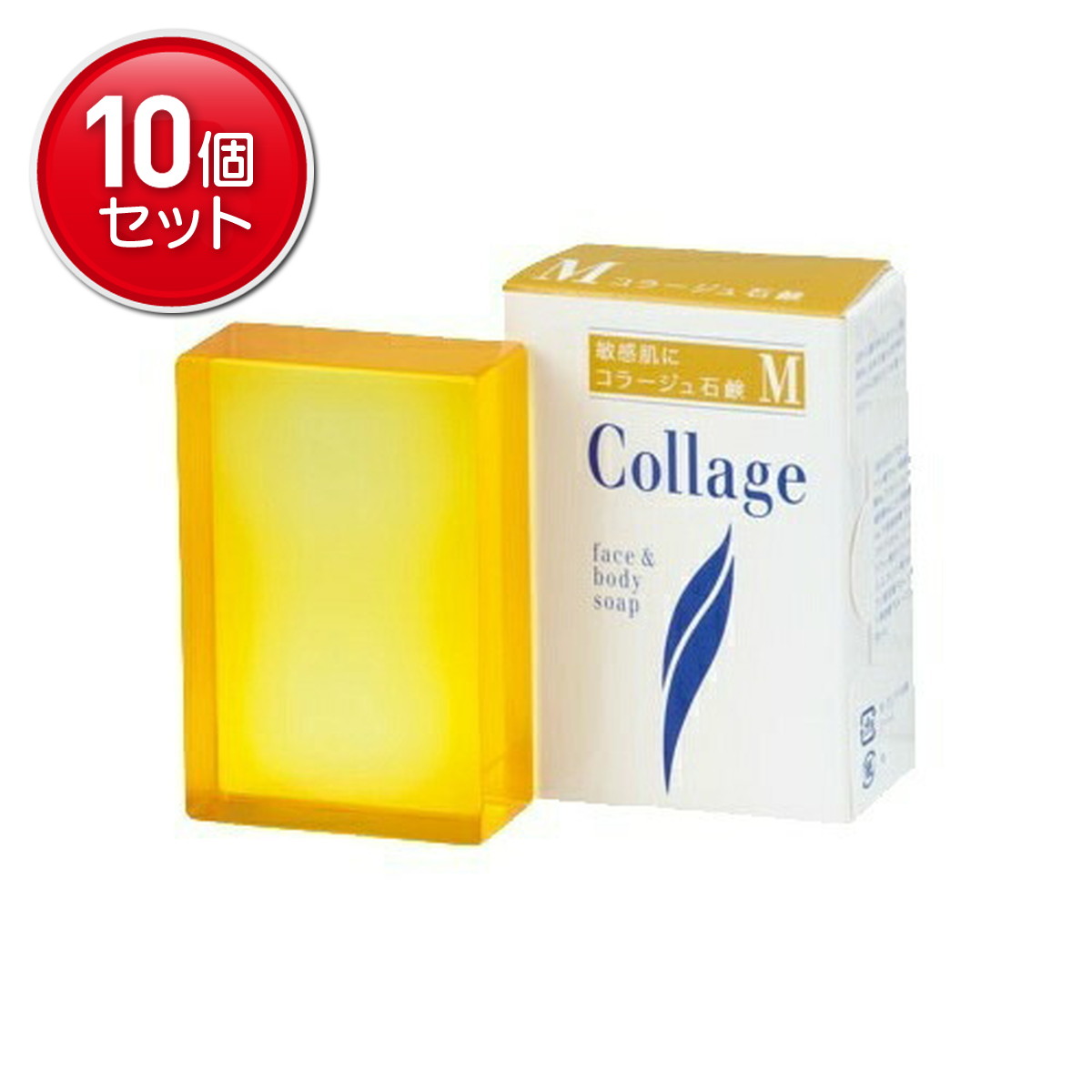 【最安挑戦！まとめ買い×10点セット】持田ヘルスケア コラージュM　石鹸 100g　低刺激性　無香料（4987767625355）※パッケージ変更の場合あり