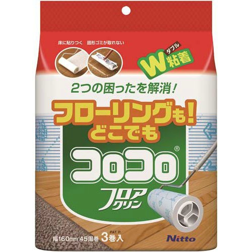 【送料込・まとめ買い×8点セット】ニトムズ コロコロ スペアテープ フロアクリン 45周 3巻入(4904140583521 )