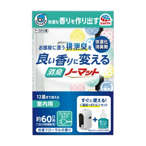 【送料込・まとめ買い×9点セット】アース ヘルパータスケ 良い香りに変える 消臭ノーマット 快適フローラルの香り 約60日用|姫路流通センター