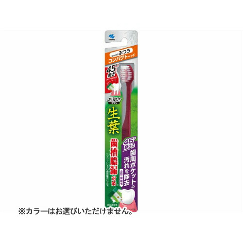 小林製薬 生葉 45°磨きブラシ コンパクトタイプ ふつう 1本入 ※カラーはお選びいただけません。 ※ポイント最大20倍対象