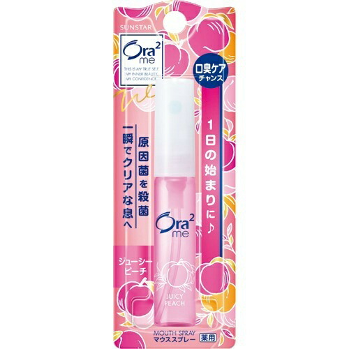 【送料込・まとめ買い×72点セット】サンスター オーラツーミー マウススプレー ジューシーピーチ 6mL