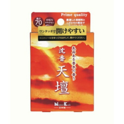【送料込・まとめ買い×10点セット】日本香堂 沈香 天壇 ミニ 気品ある香木の香り 70mm けむり やや少ない 50g