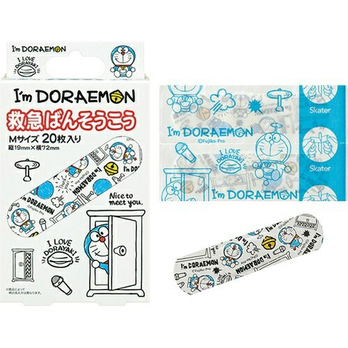 【送料込・まとめ買い×200個セット】スケーター 救急 ばんそうこう I’m ドラえもん QQB1 Mサイズ 20枚入り