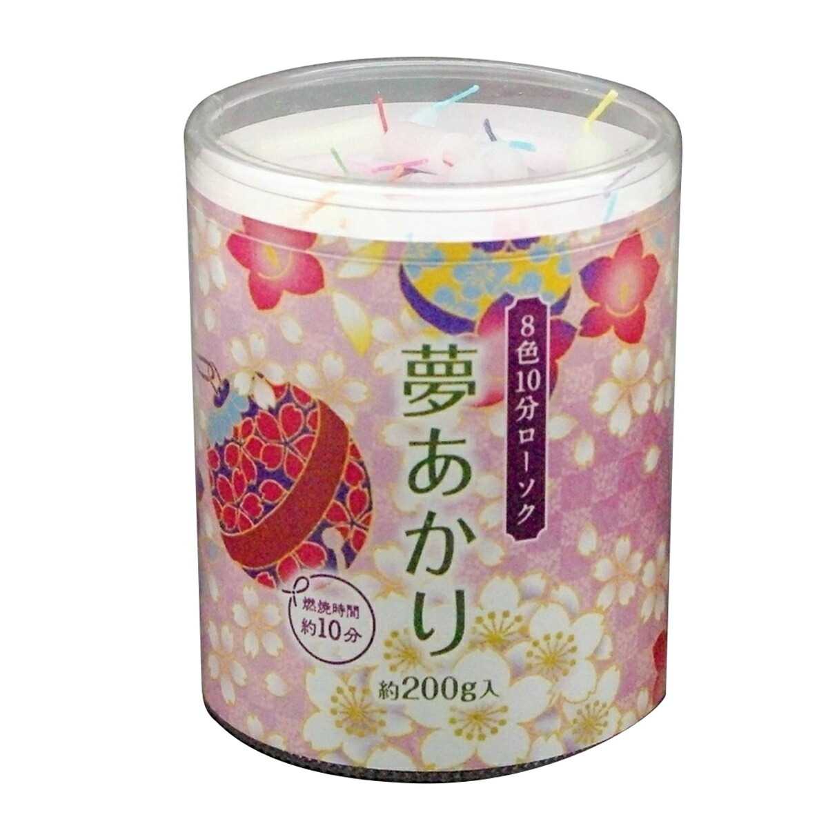 マルエス 8色 10分 ローソク 夢あかり 約200g入